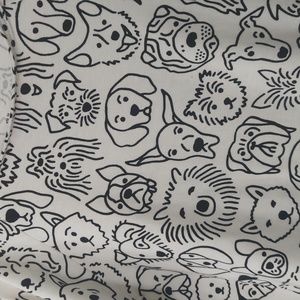 Winter Water Factory Girls Dress Size 6, Black & White Doggie Print